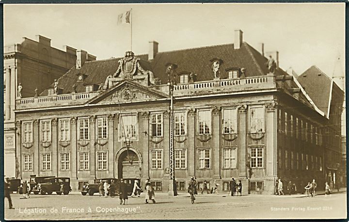 Legation de France á Copenhagen, (Den Franske Ambassade i København). Stenders no. 2214. Fotokort. 