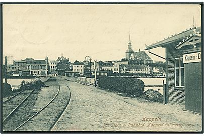 Kappeln. Die Stadt v. Bahnhof Kappeln-Ellenberg. Reinicke & Rubin, Magdeburg 1908.