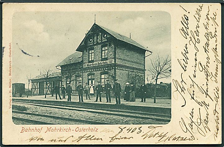 Bahnhof Mohrkirch - Osterholz. H. Möller u/no. 