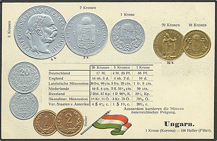 Møntkort, Ungarn. M.H. U/no. Kvalitet 9