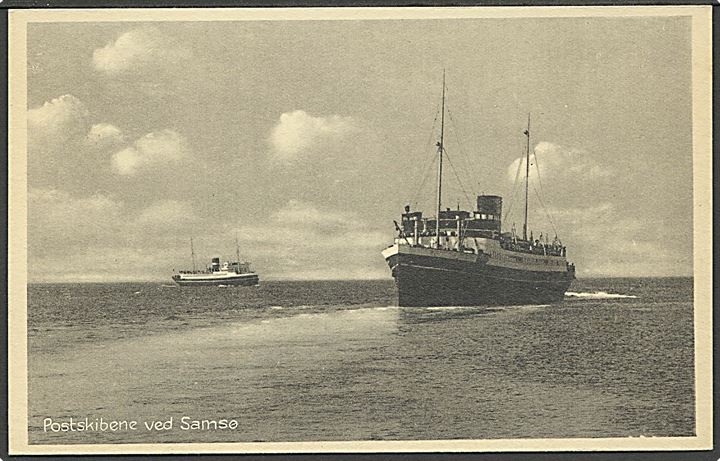 Postskibene ved Samsø. Stenders/H. Hemmingsen no. 76020. Kvalitet 9