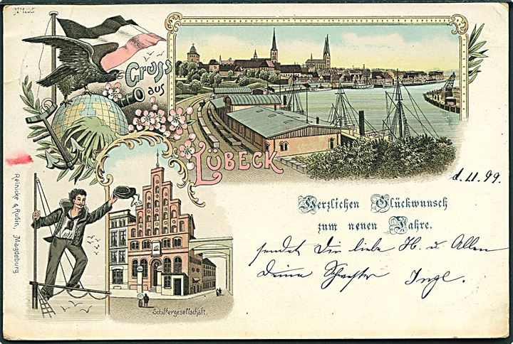 Tyskland, Lübeck, Gruss aus. Reinicke & Rubin no. 1295. Kvalitet 7