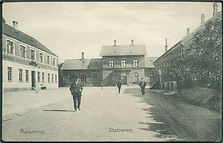 Aalestrup station og gæstgivergård. E. C. no. 18953. Runde hjørner. Kvalitet 7