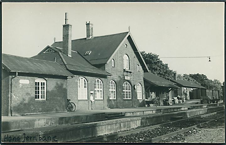 Høng Jernbanestation. Fotokort u/no. Kvalitet 10