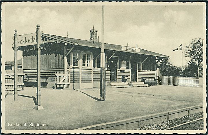 Kokkedal station. Rudolf Olsen no. 6568. Kvalitet 8