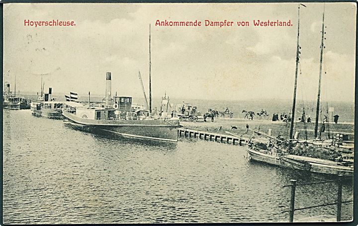 Højersluse, dampskibe fra Westerland på Sylt. H. M. Hansen u/no. Kvalitet 7