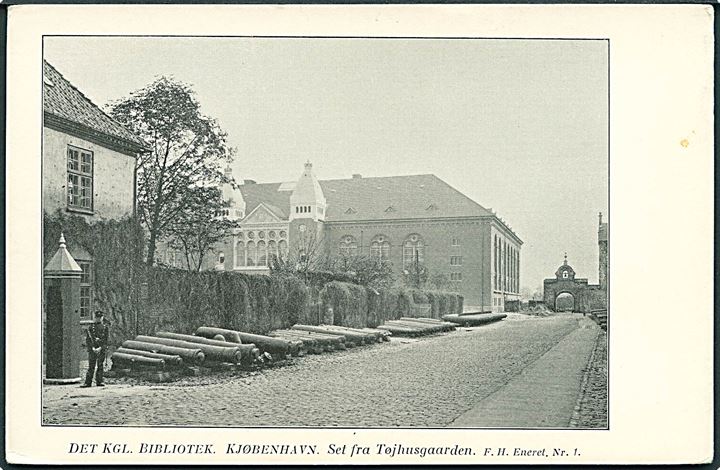 Købh., Det kgl. Bibliotek set fra Tøjhusgaarden. F. H. No. 1 Kvalitet 8