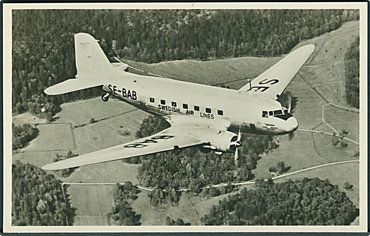 Douglas DC-3 “Höken” SE-BAB fra Swedish Air Lines. ABA u/no. Kvalitet 9
