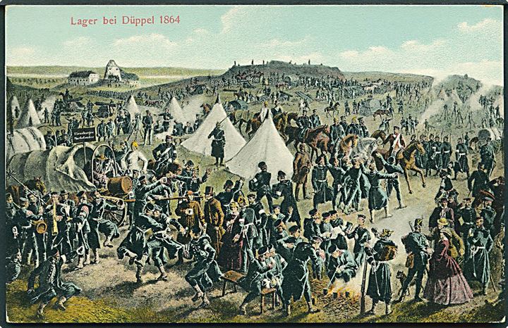 Krigen 1864. Lejr ved Dybbøl. Glückstadt & Münden no. 37306. Kvalitet 7