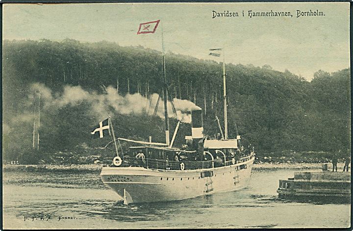 “M. Davidsen”, S/S, Østbornholmske D/S i Hammer-havnen. F.P.J.A. no. K4222. Kvalitet 7