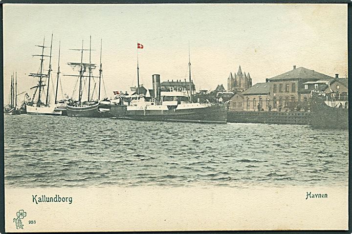 Kalundborg, havneparti. P. Alstrup no. 953. Kvalitet 8