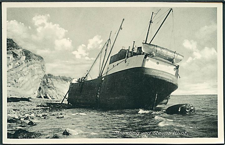 “Julius Mortensen”, M/S, strandet ved Stevns Klint d. 1.3.1949. V. Hansen no. 5436. Kvalitet 8