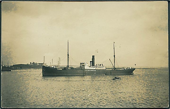 “L. P. Holmblad”, S/S, DFDS (1893-1924). Fotokort u/no. Kvalitet 7