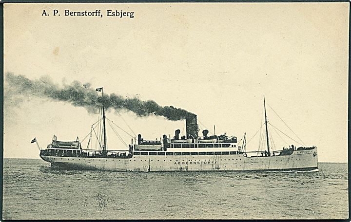“A. P. Bernstroff”, S/S, DFDS. Rute Esbjerg - Harwich. C. J. C. no. 252. Kvalitet 8