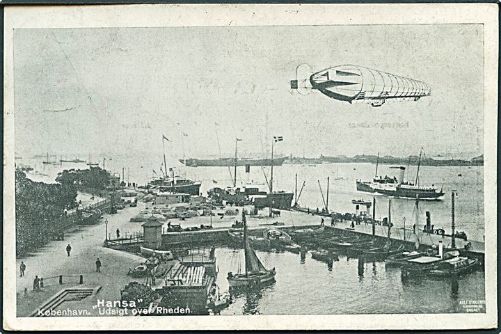 Zeppelin “Hansa” over København. A. Vincent no. 3. Kvalitet 7