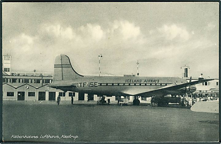 Douglas DC-4 “Gullfaxi” TF-ISE fra Iceland Airways i Kastrup. Rudolf Olsen no. 8623. Kvalitet 8