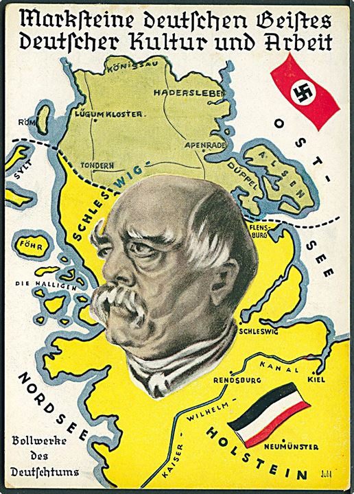 Slesvig. Tysk propaganda i 1930’erne. “Erhaltung des Deutschtums!”. U/no.  Kvalitet 7