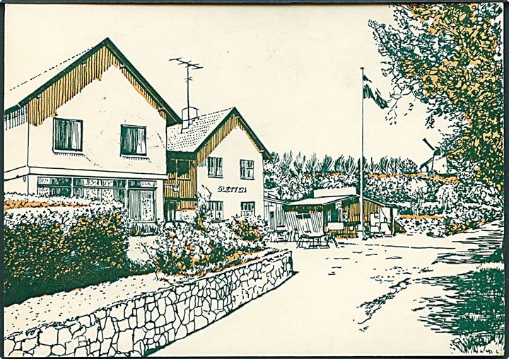 Pension Sletten i Gudhjem, Bornholm. Gornitzkas Tryk u/no.