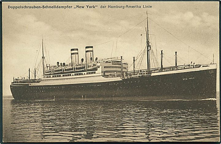 Doppelschrauben - Schnelldampfer New York, Hamburg - Amerika Linie. P. W. Hirsch no. 531.