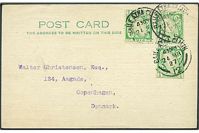 ½ d. (3) på tidligt QSL kort fra Sandycove  d. 24.3.1927 til radioamatør i København, Danmark.