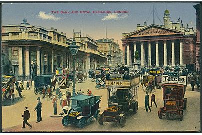 The Bank and royal exchange, London. Automobiler ses. No. 4. 