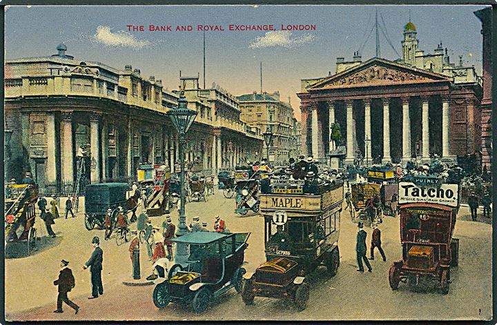 The Bank and royal exchange, London. Automobiler ses. No. 4. 