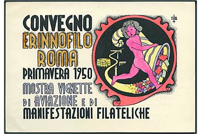 Guido Vivian: Convegno Erinnofilo Roma primavera 1950 mosta vignette di aviazione e di manifestazioni Filateliche. Via Vittorio Veneto N. 89.