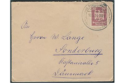 30 pfg. Adler på brev fra Siebenlehn d. 10.5.1924 til Sønderborg, Danmark.