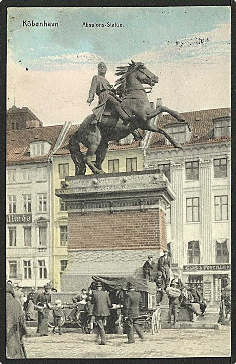 Absalons statue på Højbro Plads i København. U/no.