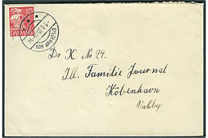 15 øre Karavel på brev annulleret med brotype IIc Bylderup Bov d. 9.6.1935 til København.