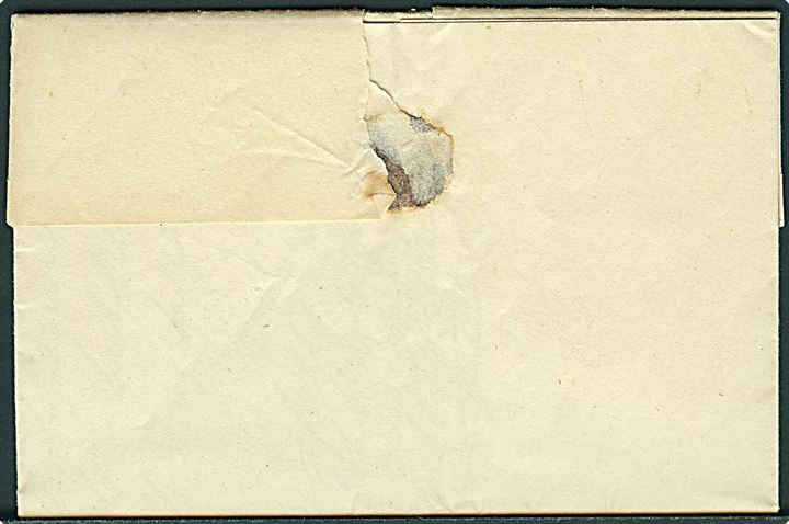 1830. Duplicat-brev dateret St. Thomas d. 14.12.1830 med skibet Pegasus til Philadelphia, USA. Amerikansk “6” cents portostempel. Indhold gengiver Original-brev sendt med briggen Gannicliff. 
