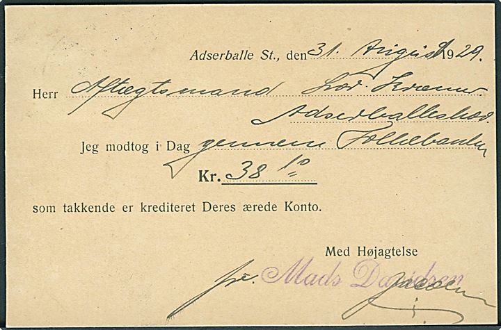 5 øre Bølgelinie på tryksags-brevkort annulleret med bureaustempel Sønderborg - Nordborg T.5 d. 31.9.1931 og sidestemplet med posthornstempel ASSERBALLE (KETTING ALS) til Asserballeskov pr. Fynshav.