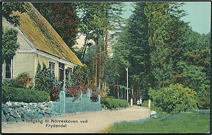 Indgang til Nørreskoven ved Frydendal. Carl C. Biehl no. 3206.