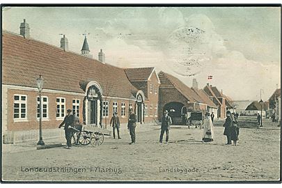 Landsudstillingen i Aarhus 1909 med Landsbygade. Stenders no. 18412. 