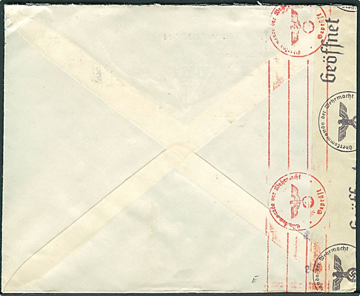 7 l. blandingsfrankeret brev fra Sofia 194x til Görlitz, Tyskland. Åbnet af tysk censur i Wien.