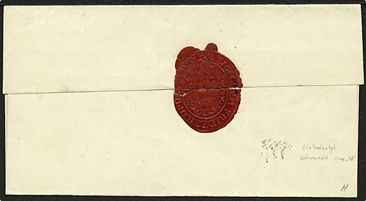 1855. Ufrankeret tjenestebrev mærket K.d.S. m.a. N150 med antikva IIb stempel Friedrichstadt d. 21.3.1855 til Tönning. Stempel uden 18 i årstal.