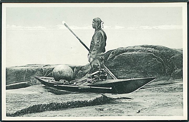 En ung Grønlandsk sæl jæger. Stenders. KGH u/no. 