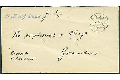 Ufrankeret tjenestebrev fra Selford d. 5.10.1911 til Gransherad.
