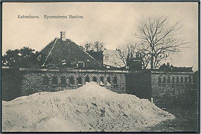 København. Ryssensteens Bastion i sne. Fritz Benzen type III no. 509