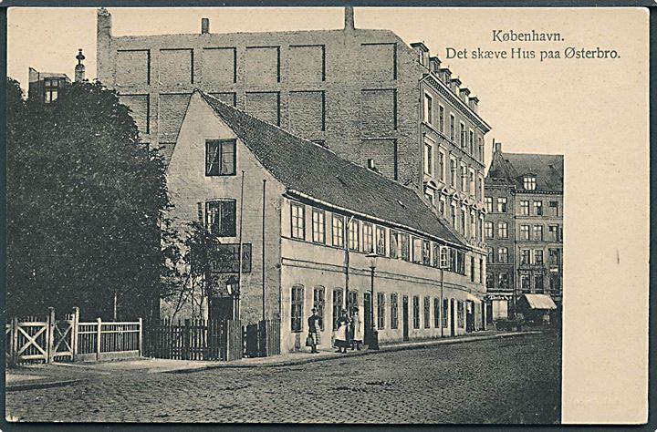 København. Det skæve Hus paa Østerbro (Randersgade - tidl. Kalkbrænderivej). Fritz Benzen type III no. 513