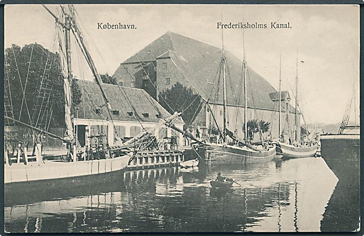 København. Frederiksholms Kanal med sejlskibe Fritz Benzen type IV no. 160