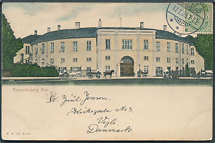 København. Frederiksberg Slot. Koloreret. Fritz Benzen type I no. 102