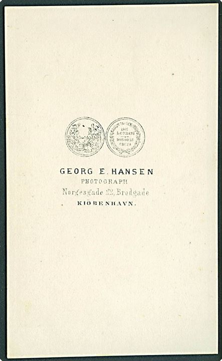 Kong Frederik VI. Fotograf Georg E. Hansen, Norgesgade no. 22 i København. 6 x 10 cm. 