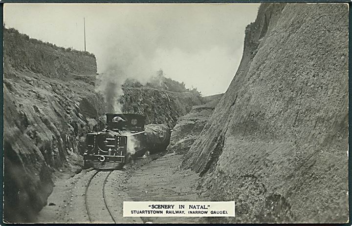 Scenery in Natal. Stuartstown Railway. (Narrow Gauge). Harvey Greenacre & Co. u/no. Fotokort. 