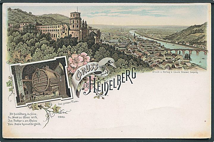 Heidelberg, Gruss aus. Louis Glaser no. 4489.