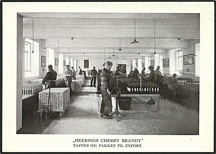 Reklamekort for Heerings Cherry Brandy. U/no.