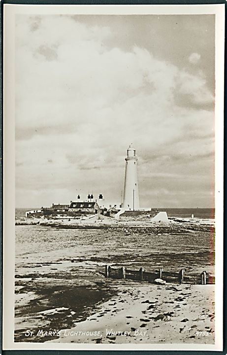 St. Marys Lighthouse, Whitley Bay.  S. & D. R. B. no. 4793. Fotokort. 