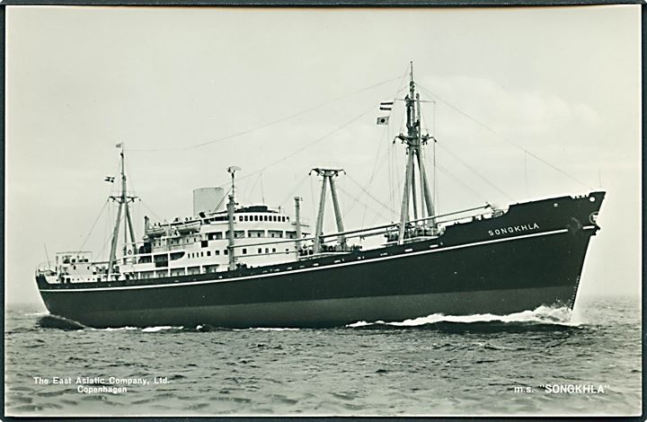M/S Songkhla. The East Asiatic Company u/no. Fotokort. 