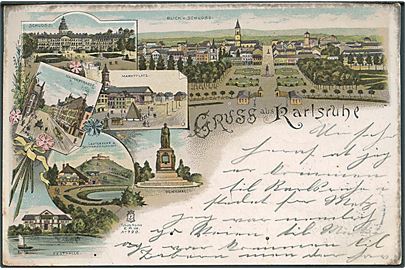 Tyskland, Karlsruhe, Gruss aus. E.R.W. no. 790.