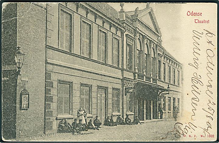 Theatret i Odense. Warburgs Kunstforlag no. 1802. (Med mindre fejl). 